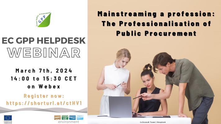Image of a promotion activity of a webinar, with 3 people studing