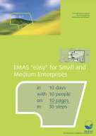 Cover of EMAS 'easy' for Small and Medium Enterprises in 10 days with 10 people on 10 pages in 30 days.